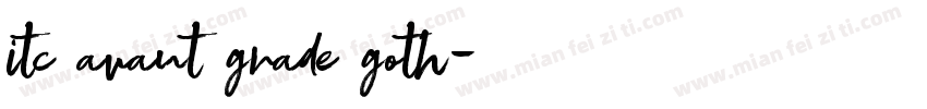 itc avant grade goth字体转换